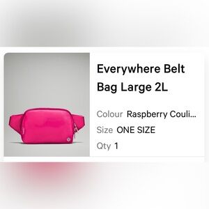 Lululemon pink everywhere belt.